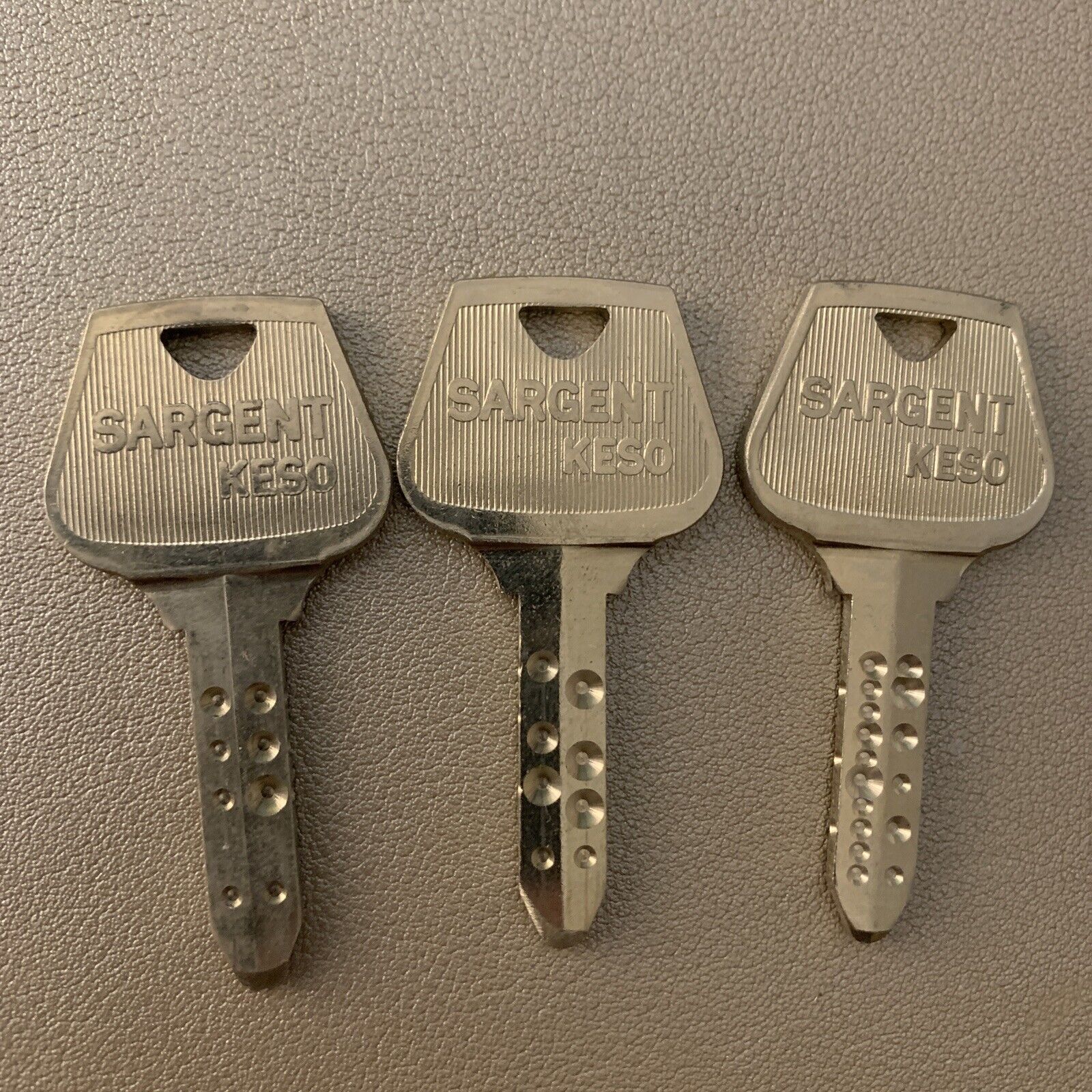 Sargent Keso Dimple Key Lots Of 3. Each Lot Will Include A Master Style Key
