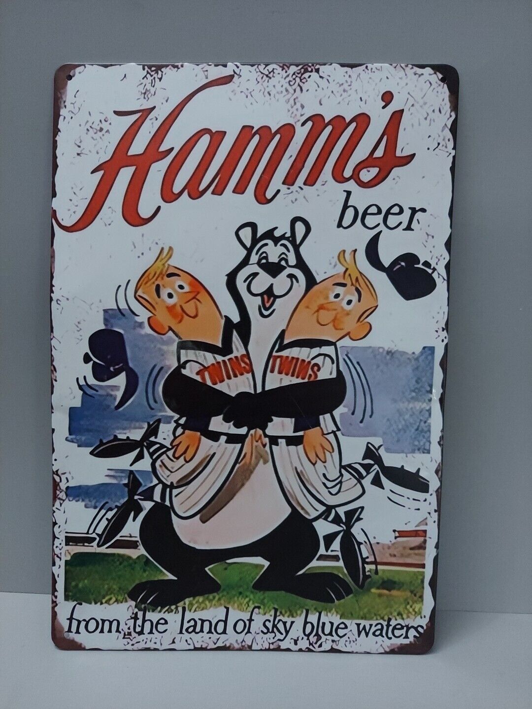 Hamms Beer Bear Twins 8x12\