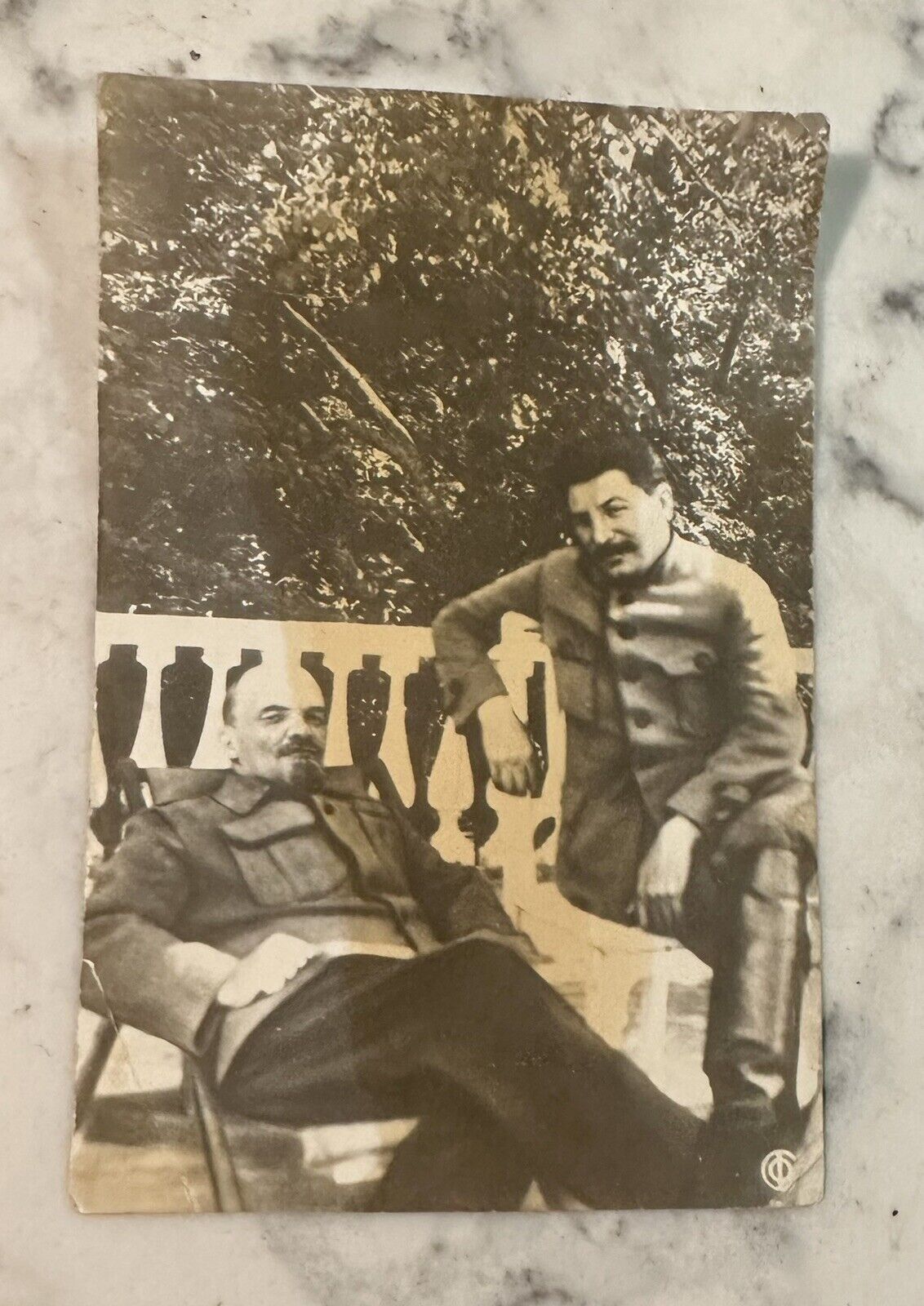 Rare Version Antique 1922 Photo of Vladimir Lenin & Joseph Stalin
