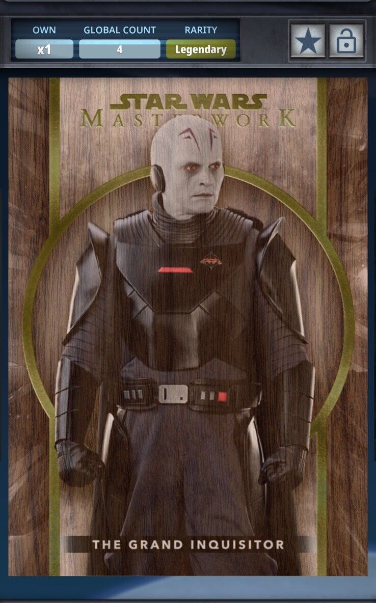 Topps Star Wars Card Trader Masterworks Grand Inquisitor Legendary Wood 5CC ONLY