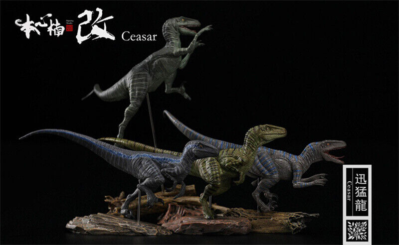 Stock 1/35 Nanmu Jurassic Series Raptor Tactical Team Dinosaur Model Toy Collect