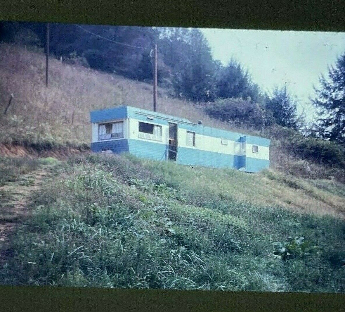 Vintage 1973 Mobile Home 35mm Slide Kodachrome Kodak Trailer