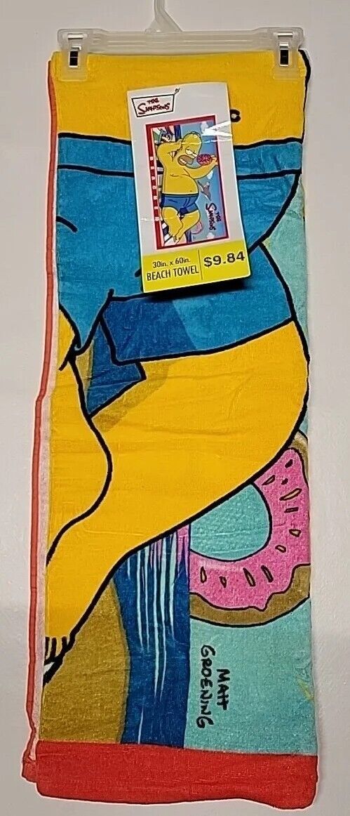 Vintage The Simpsons Beach Towel Homer \