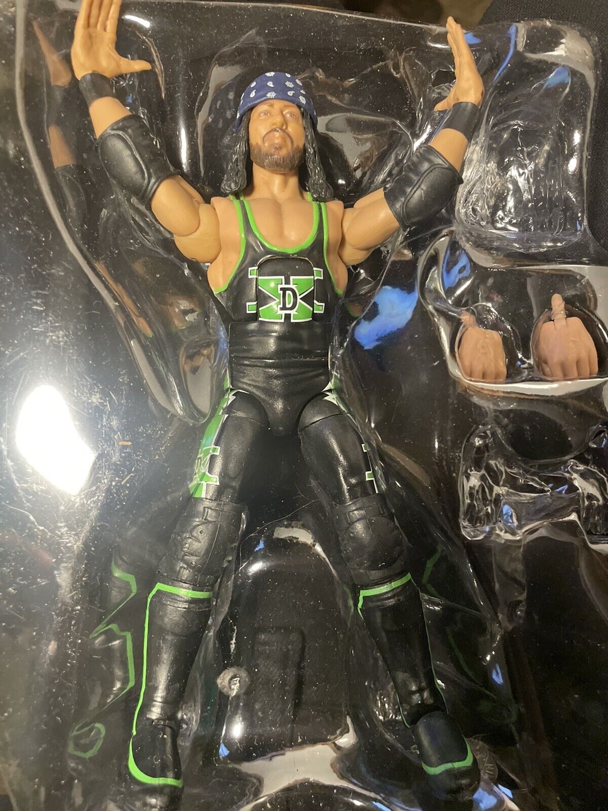 wwe elite custom DX version xpac action figure. Comes with more accessories plus