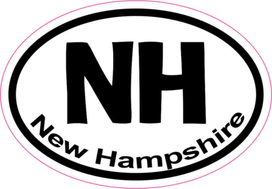 3X2 Oval NM New Hampshire Sticker Vinyl State Car Window Stickers Bumper Decal