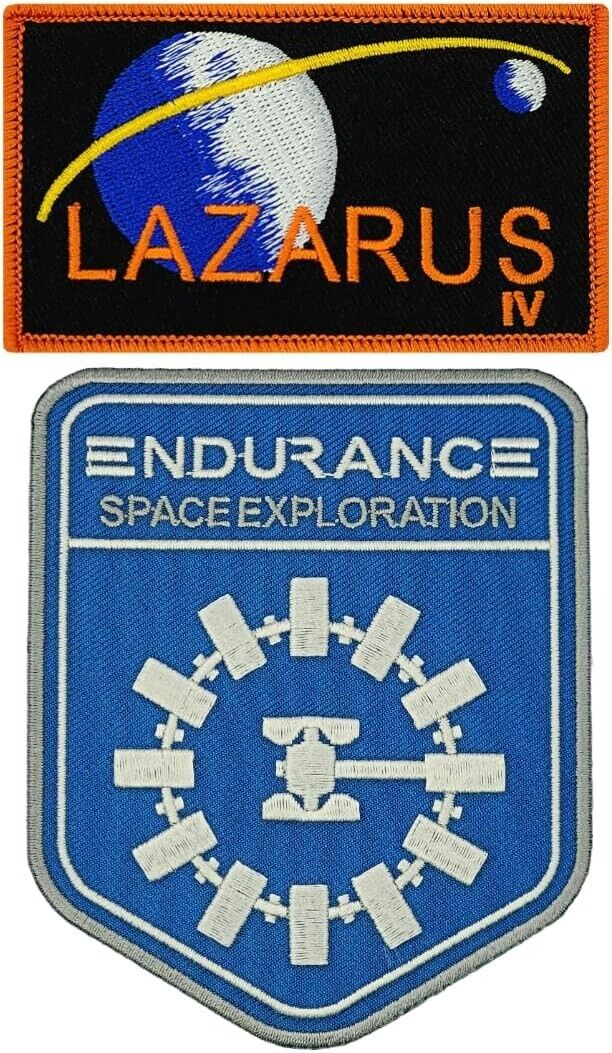 Lazarus 4 Space Mission Endurance Interstellar Movie NASA Patch |2PC iron on Sew