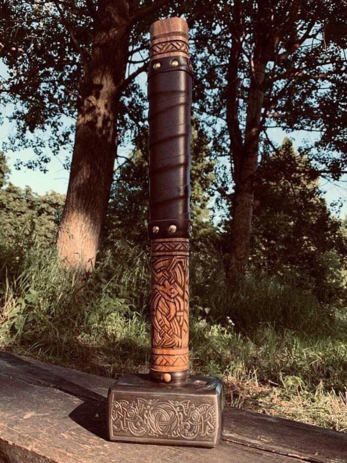 Rare Custom Made Hand Forged Thor's Hammer Viking's GOD Spiritual & Functional