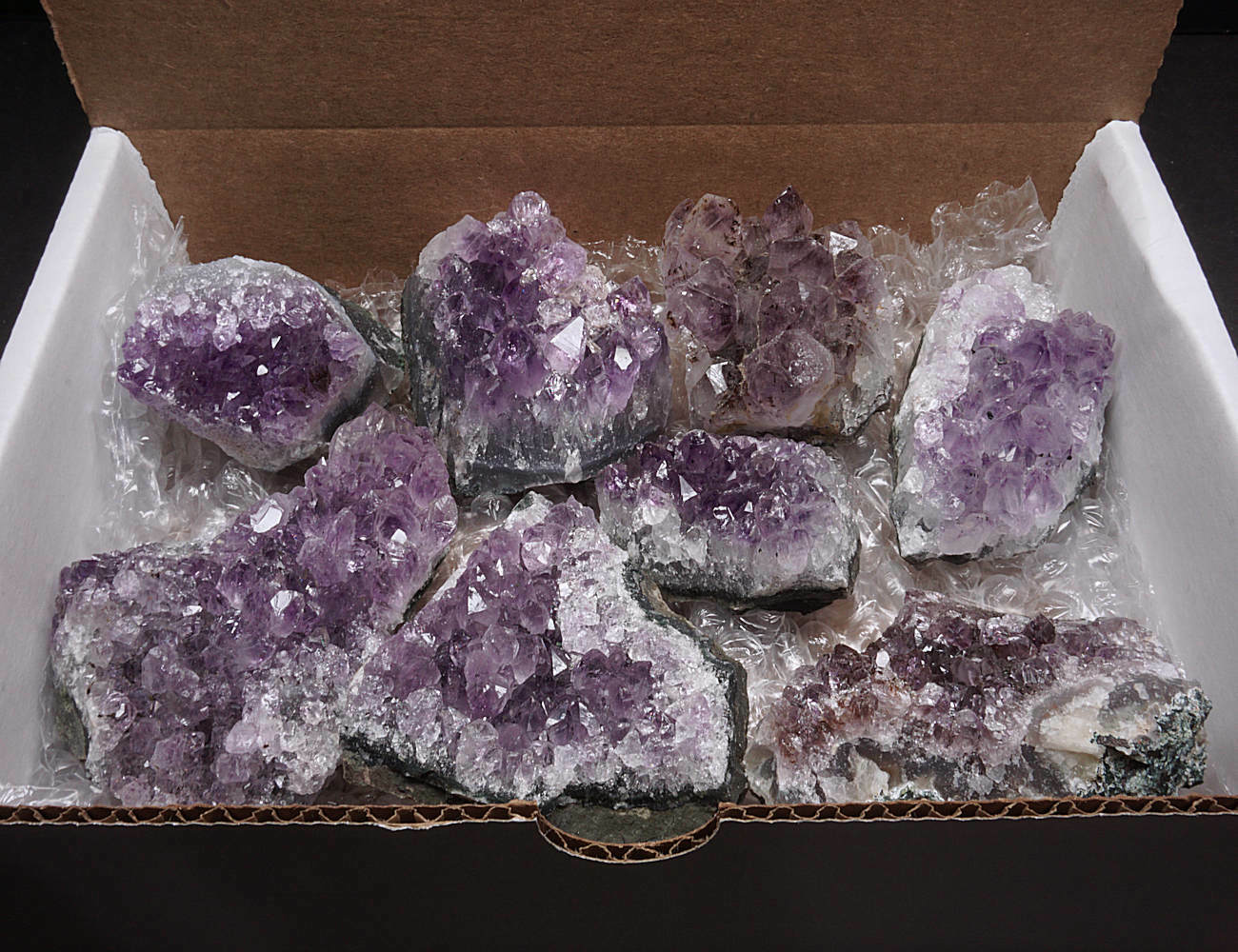 Amethyst Druzy Collection 1 LB Purple Geode Crystal Cluster Points REDUCED