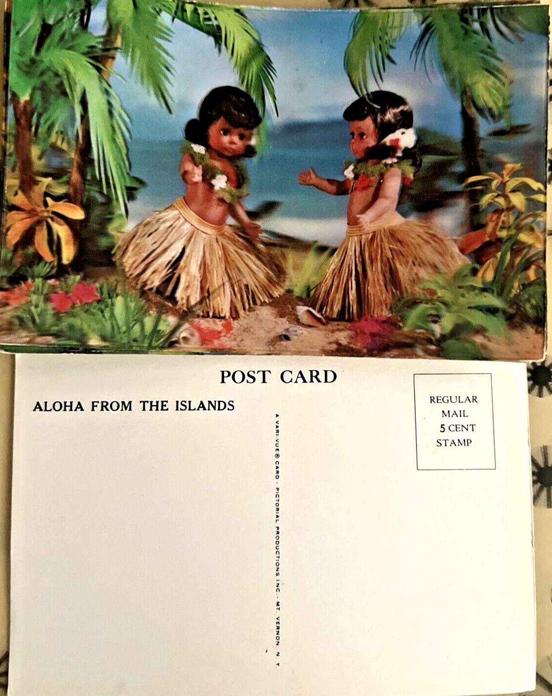 50 Pc Lot Vintage Vari Vue Lenticular Hawaii Aloha Hula Girls Unused Postcards