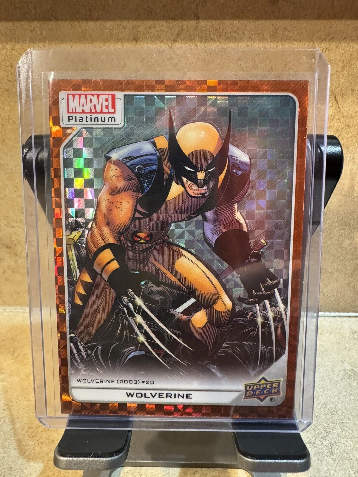 Wolverine 2023 Upper Deck Marvel Platinum Orange Checkers SP card /33