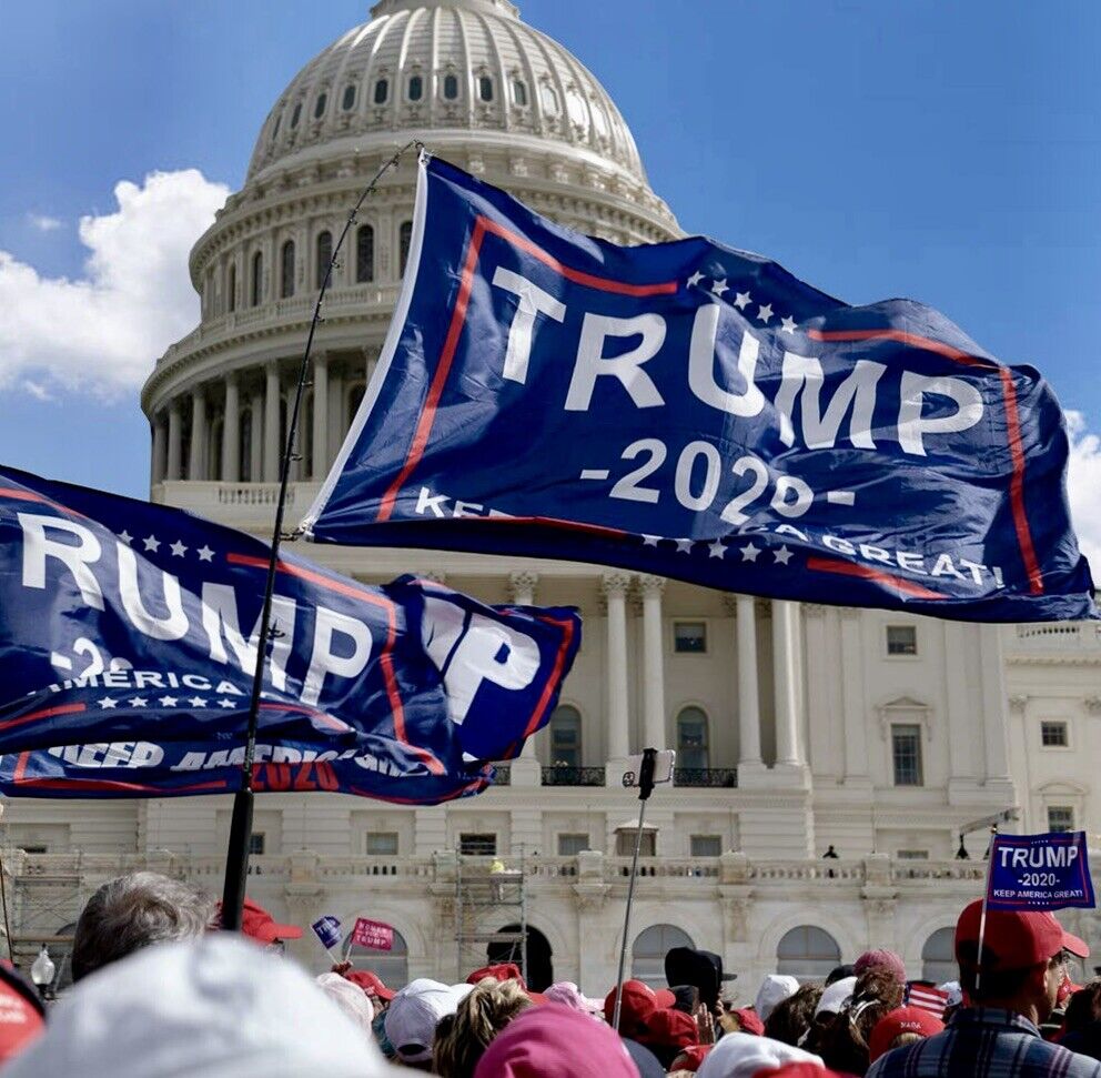 Trump 2020 ...KEEP AMERICA GREAT...  3 x 5 Foot Flag..+ 1 Decal..KAG..DB1