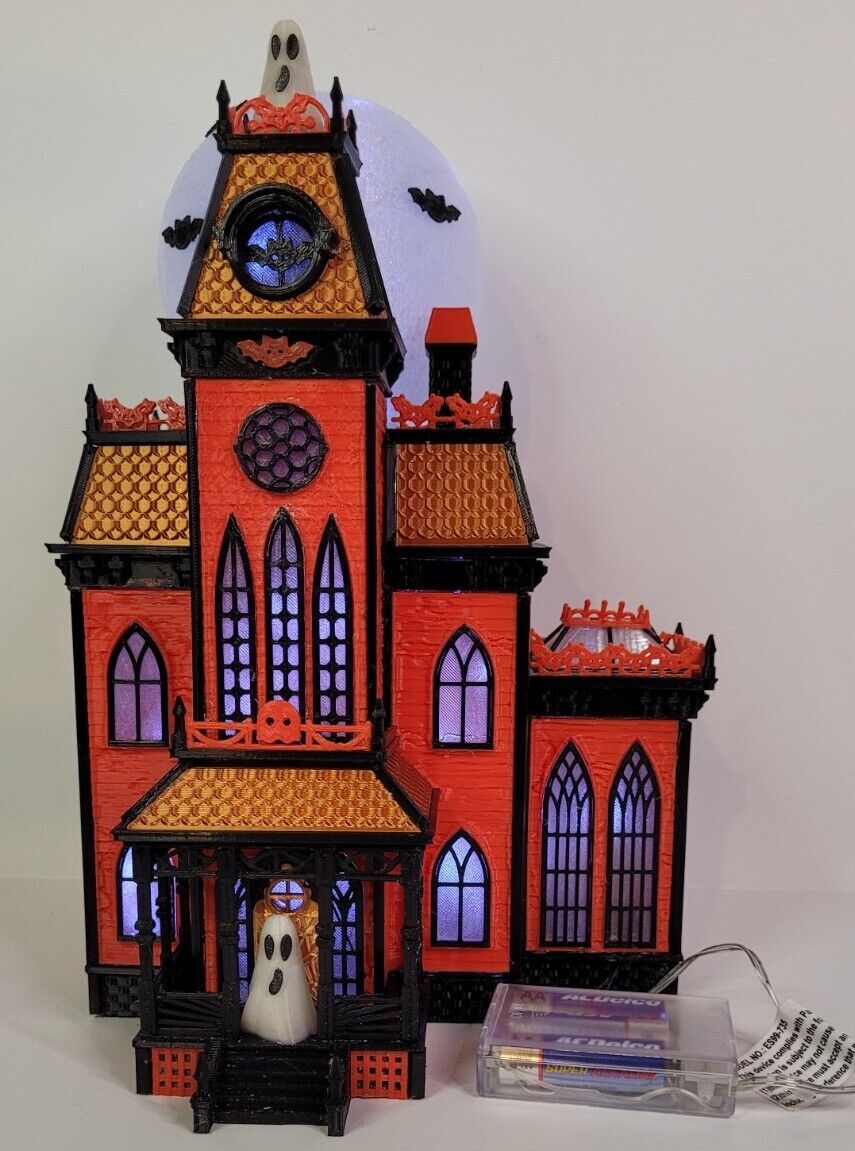 3D Printer Made Haunted House With Lights Constructed By 13 Year Old. Must See