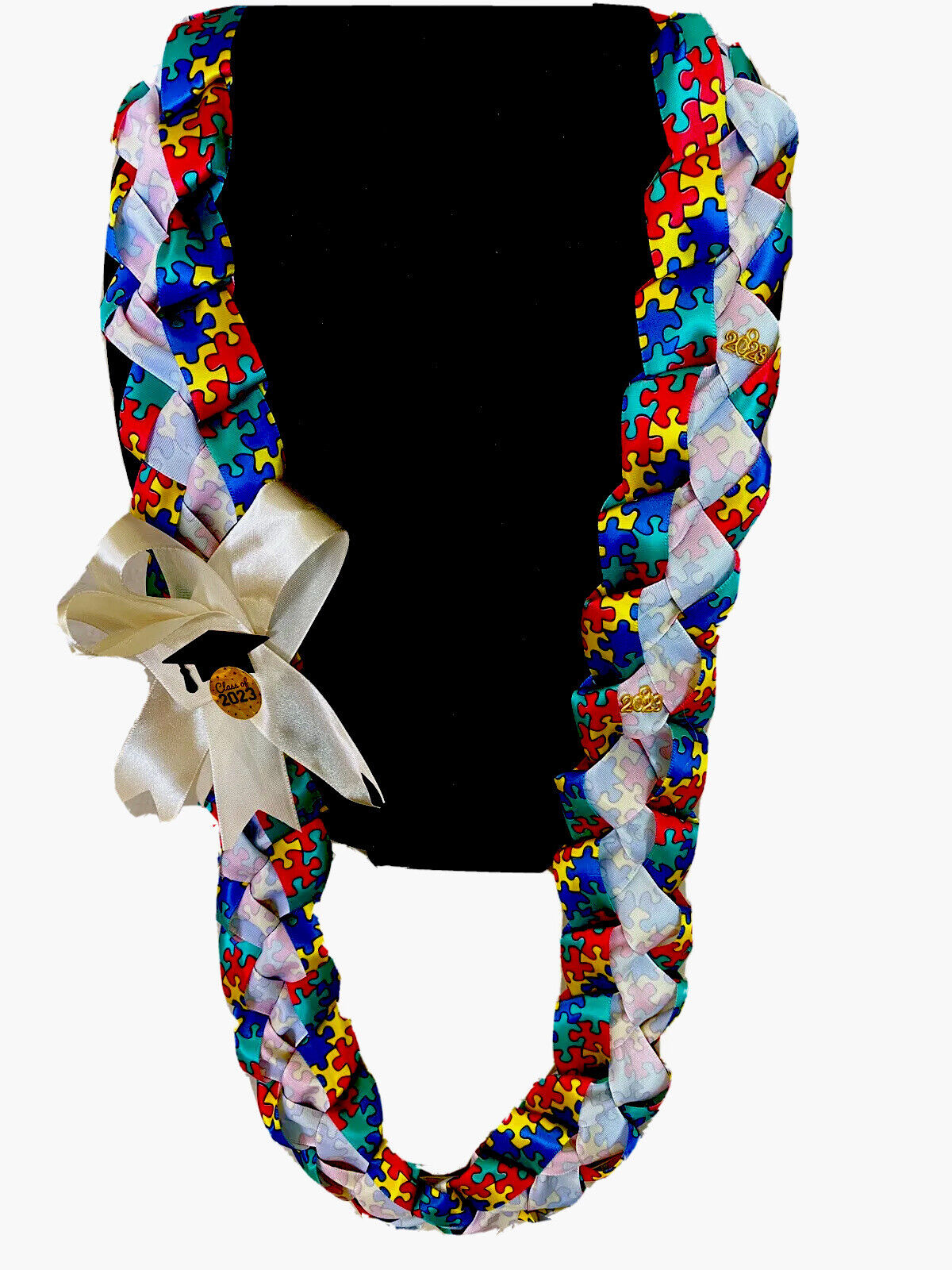 Graduation Lei. Autism awareness lei. Ships From USA In 2 Days