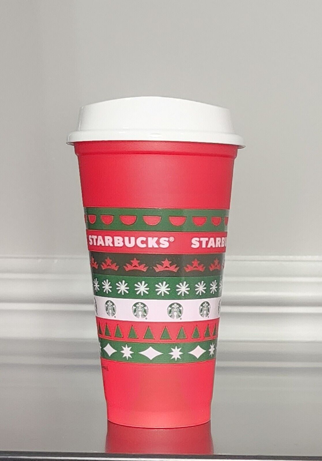 Starbucks 2020 Limited Reusable Grande Christmas 16oz Red Holiday Cup
