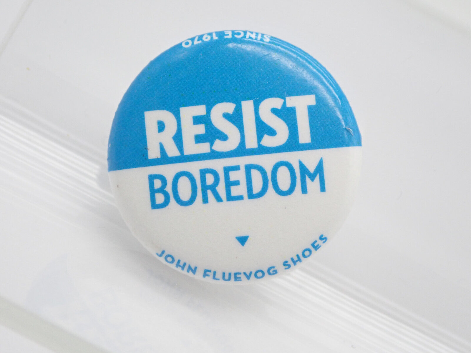 Resist Boredom Vintage Button