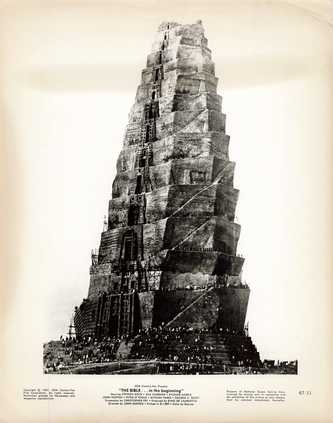 The Bible in the beginning 1966 Movie Photo 8x10 Tower of Babel  *P101c