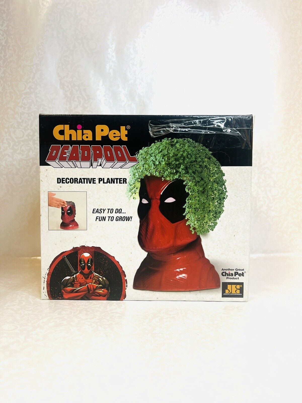 Deadpool Head Chia Pet Decorative Planter Christmas Gift Marvel Superhero New