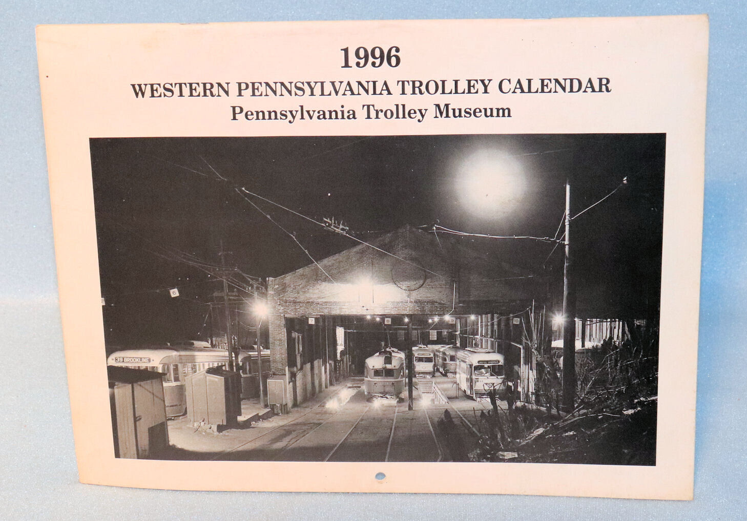 Vintage 1996 Western Pennyslvania Trolley Calendar. PCC Streetcars, Arden Museum