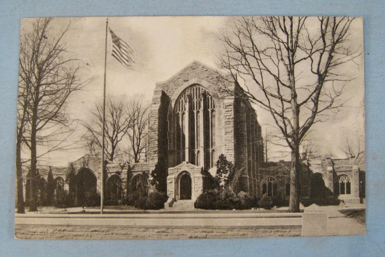 Washington Memorial Chapel Exterior With Flag Valley Forge PA Used Postcard (O)