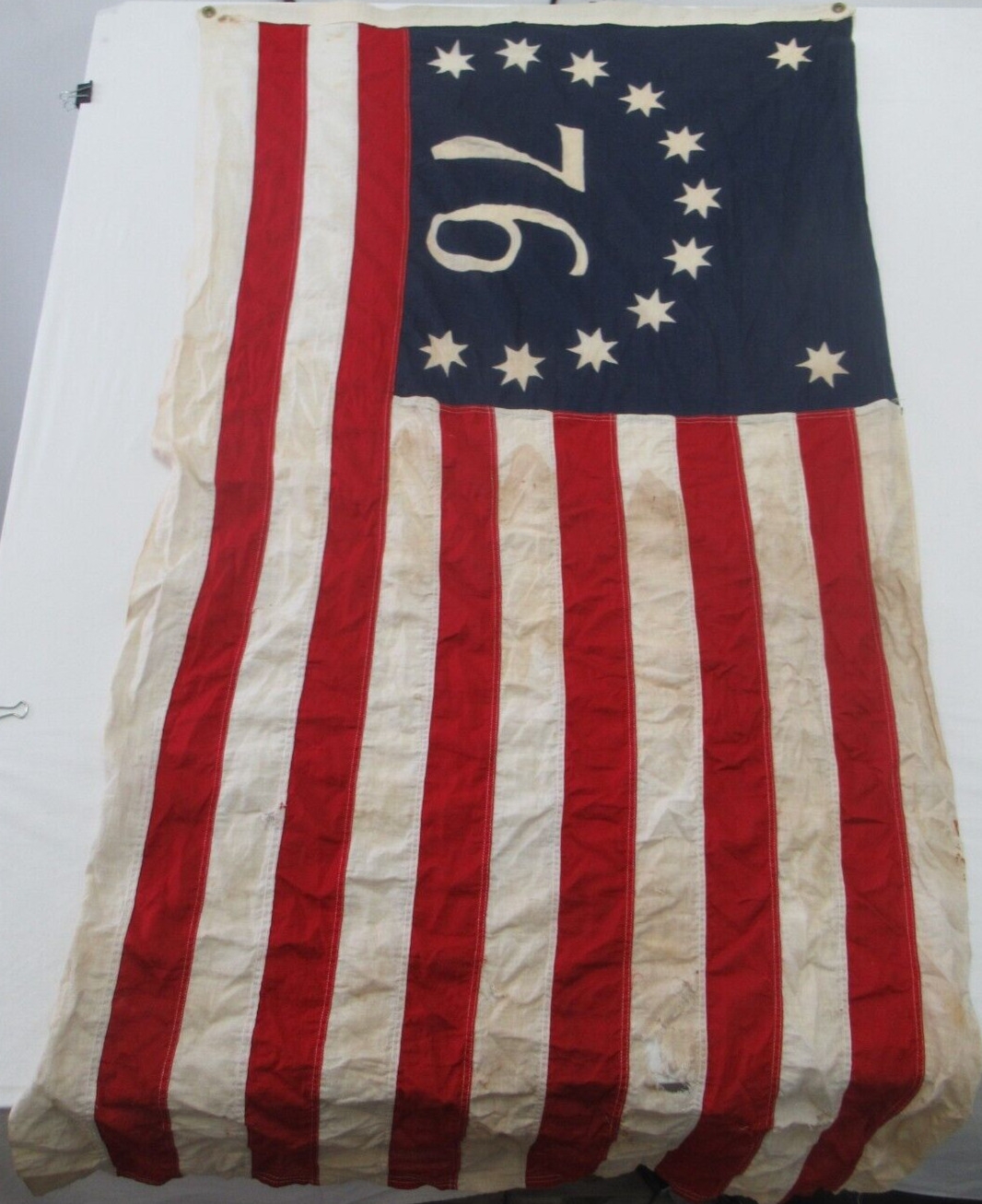 Vintage Bennington Flag 1976 Bicentennial 76 Patriotic 13 Star Flag