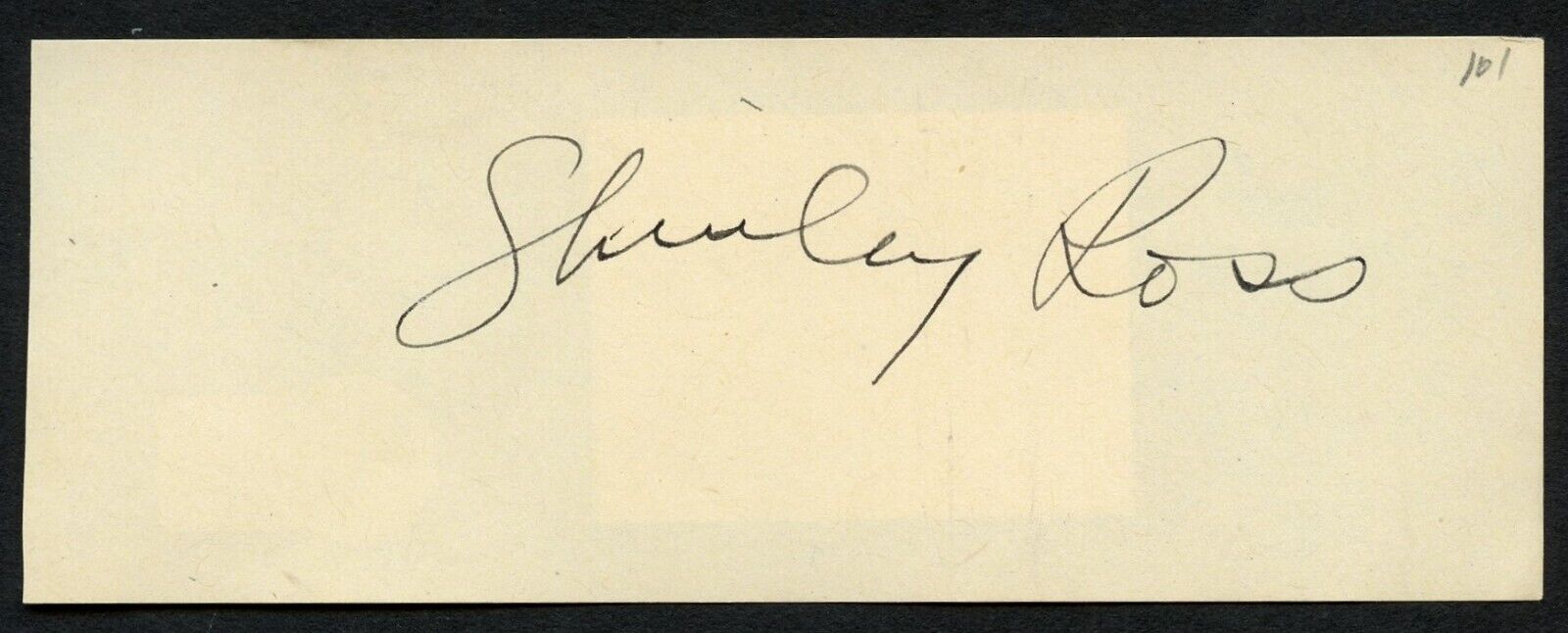 Shirley Ross d1975 signed autograph 2x5 cut Actress Thanks for the Memory BAS