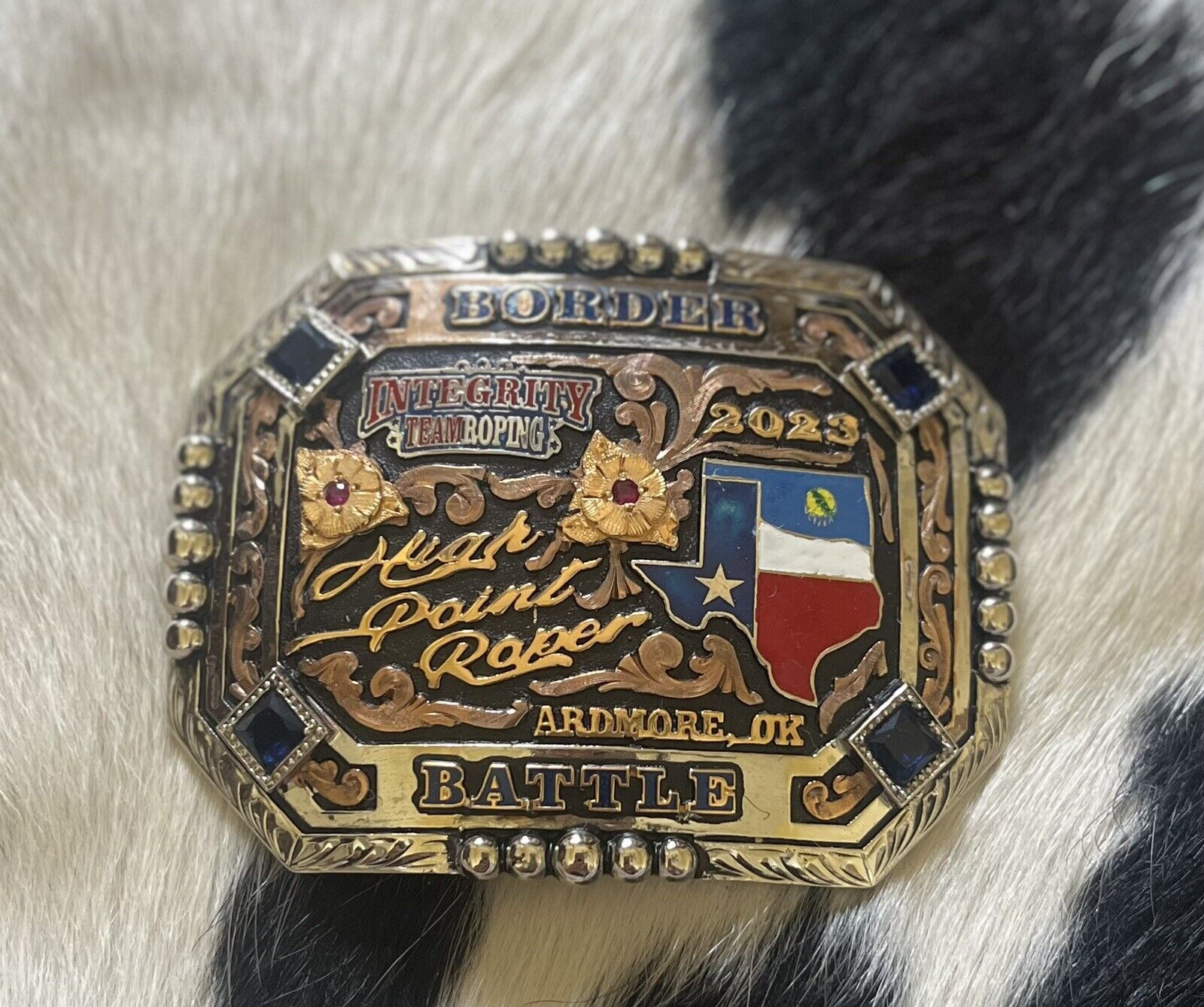 trophy buckle team roping High Point Cowboy Rodeo Collectible