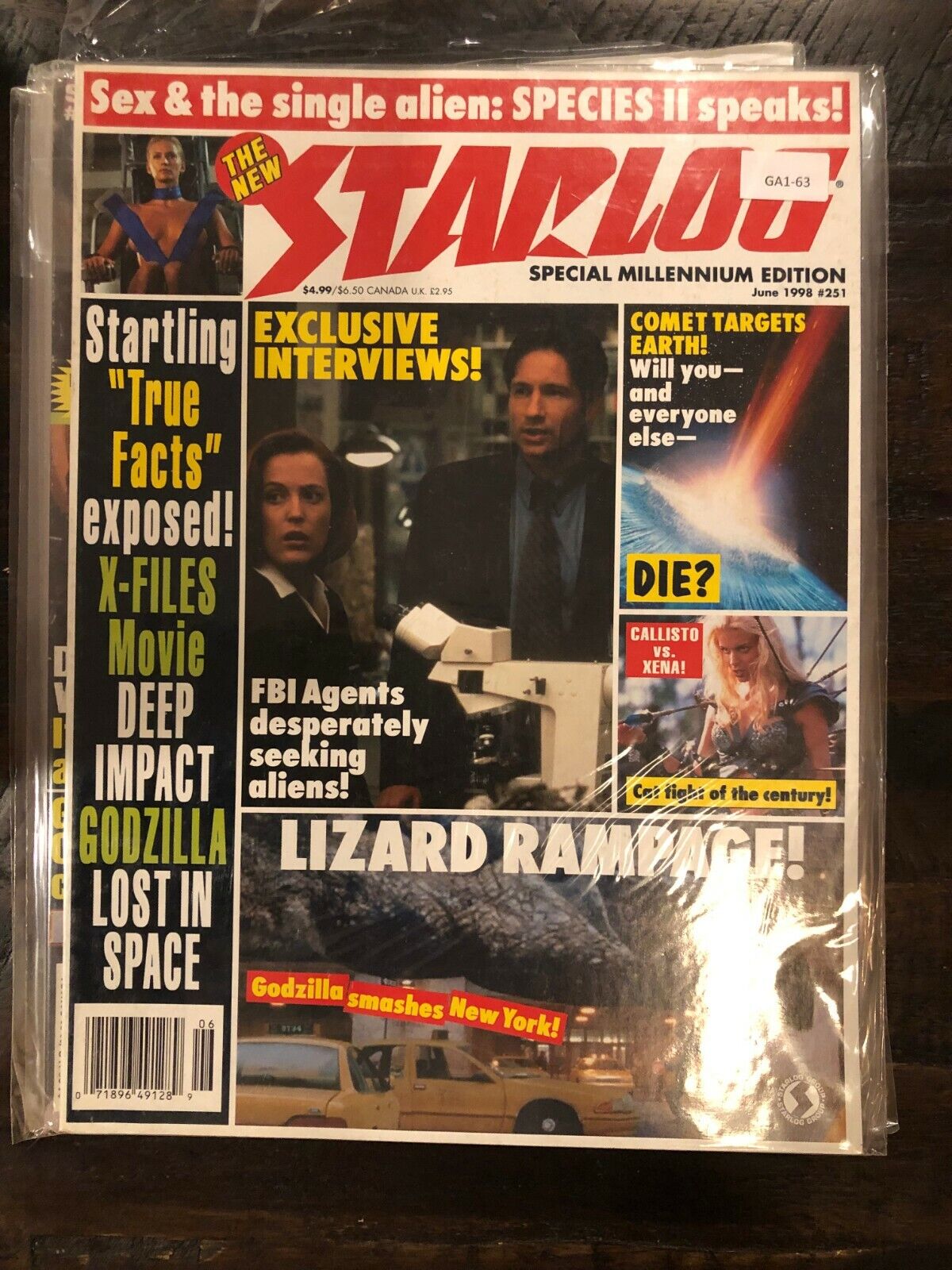 Starlog 251 Ft. X Files, Xena, Godzilla GA1-63