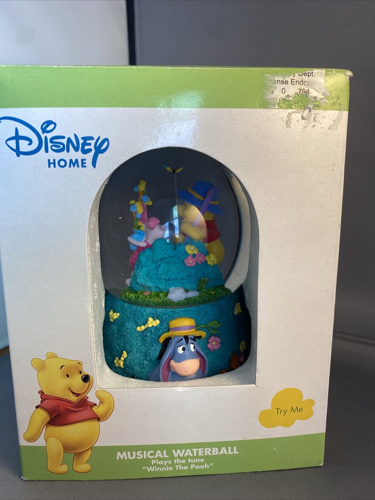 Disney Winnie The Pooh Theme Song Music Box Snow Globe Collectible Musical