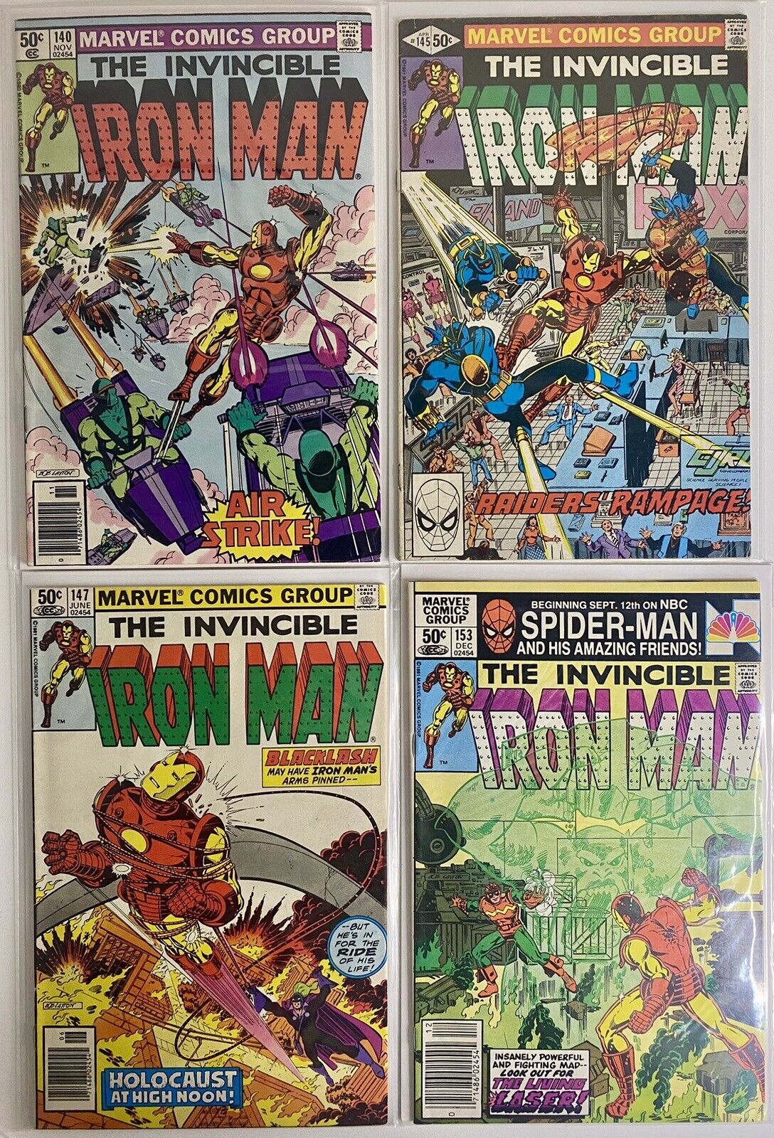 Lot Of 12 Iron Man Bronze Age Marvel Comics Mauler Diablo Living Laser Unicorn