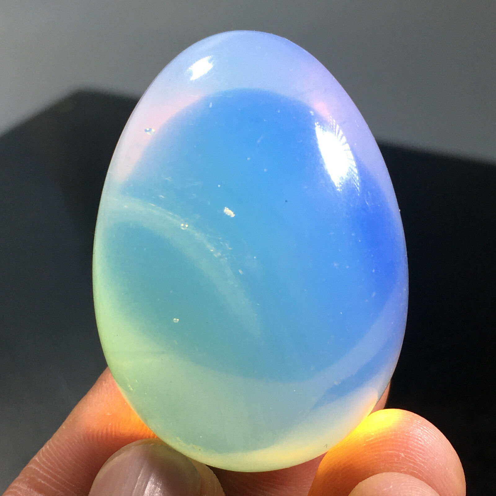 2 inches Natural opal egg quartz crystal polishing healing 1pc 