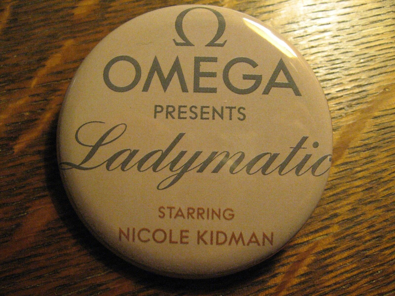 Omega Ladymatic Nicole Kidman Watch Logo Advertisement Pocket Lipstick Mirror 