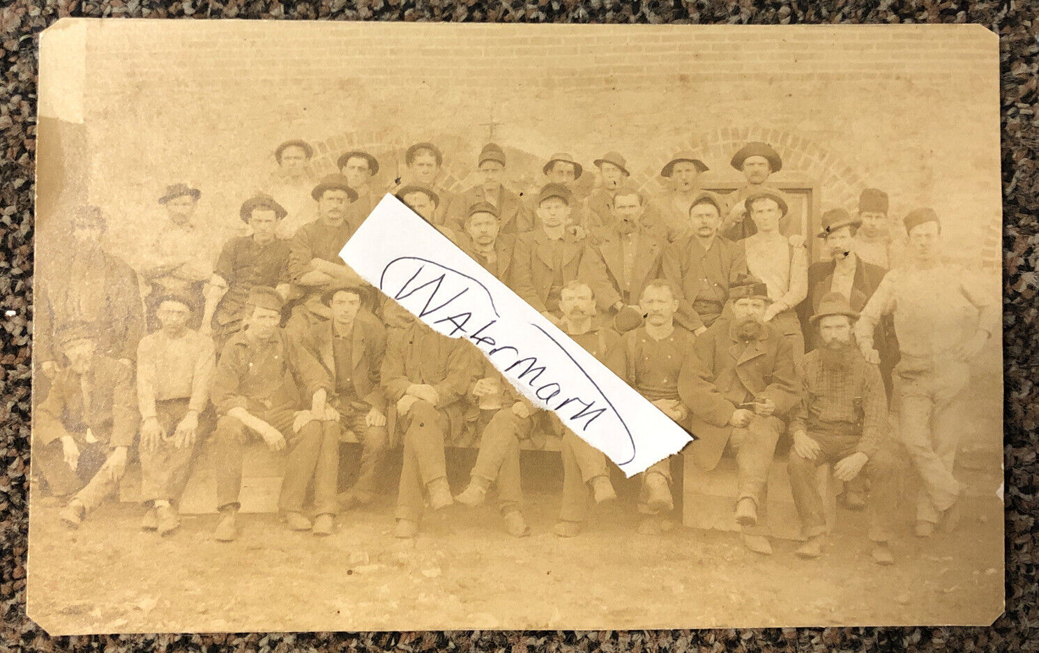 VERY RARE Original 1882 Antique Cabinet Photo Ottawa Ontario Canada Working Men