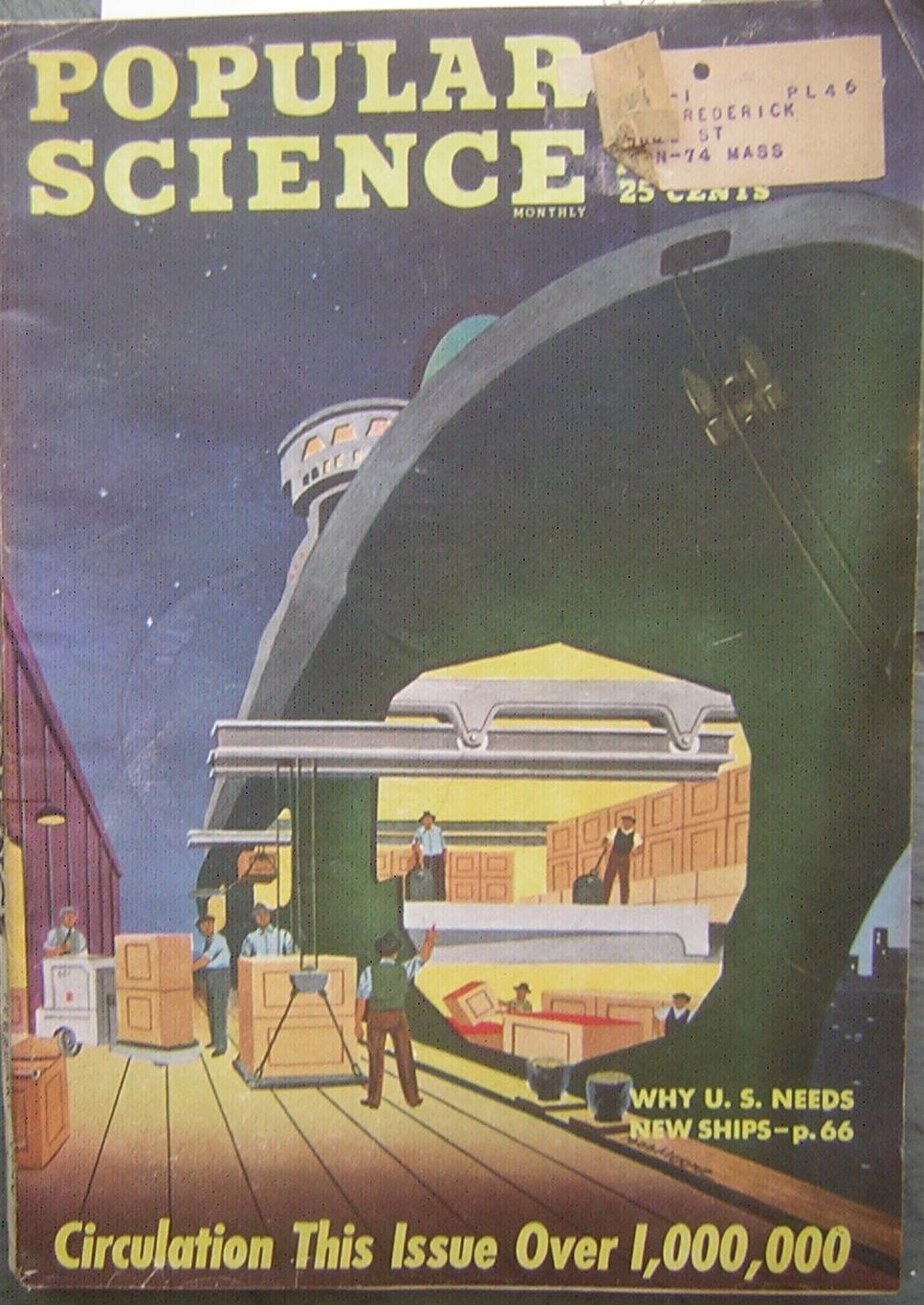 February, 1946 Popular Science - Why U.S. Needs New Ships - Artwork of War