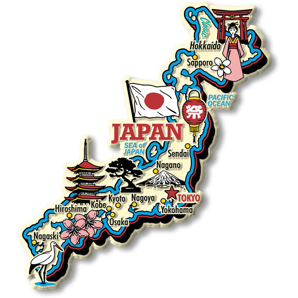 Japan Jumbo Country Magnet by Classic Magnets