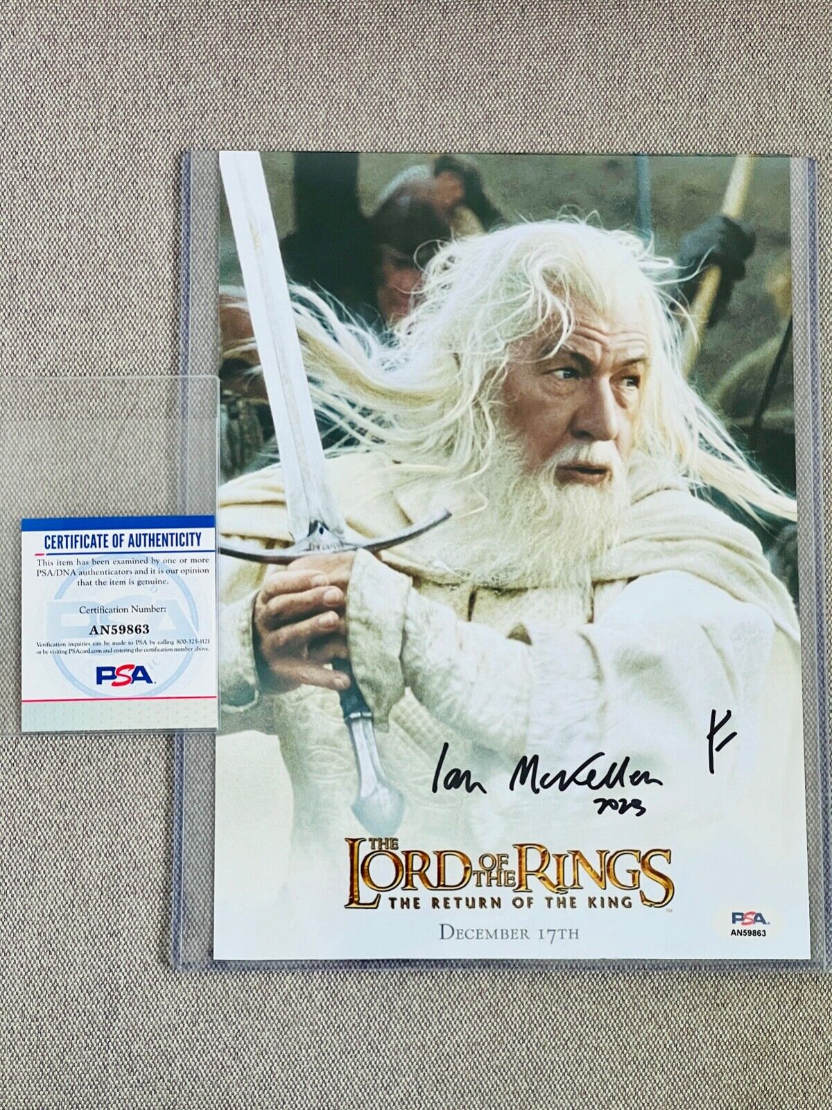 IAN MCKELLEN Signed Photo Gandalf PSA DNA Lord Of The Rings autograph Rare
