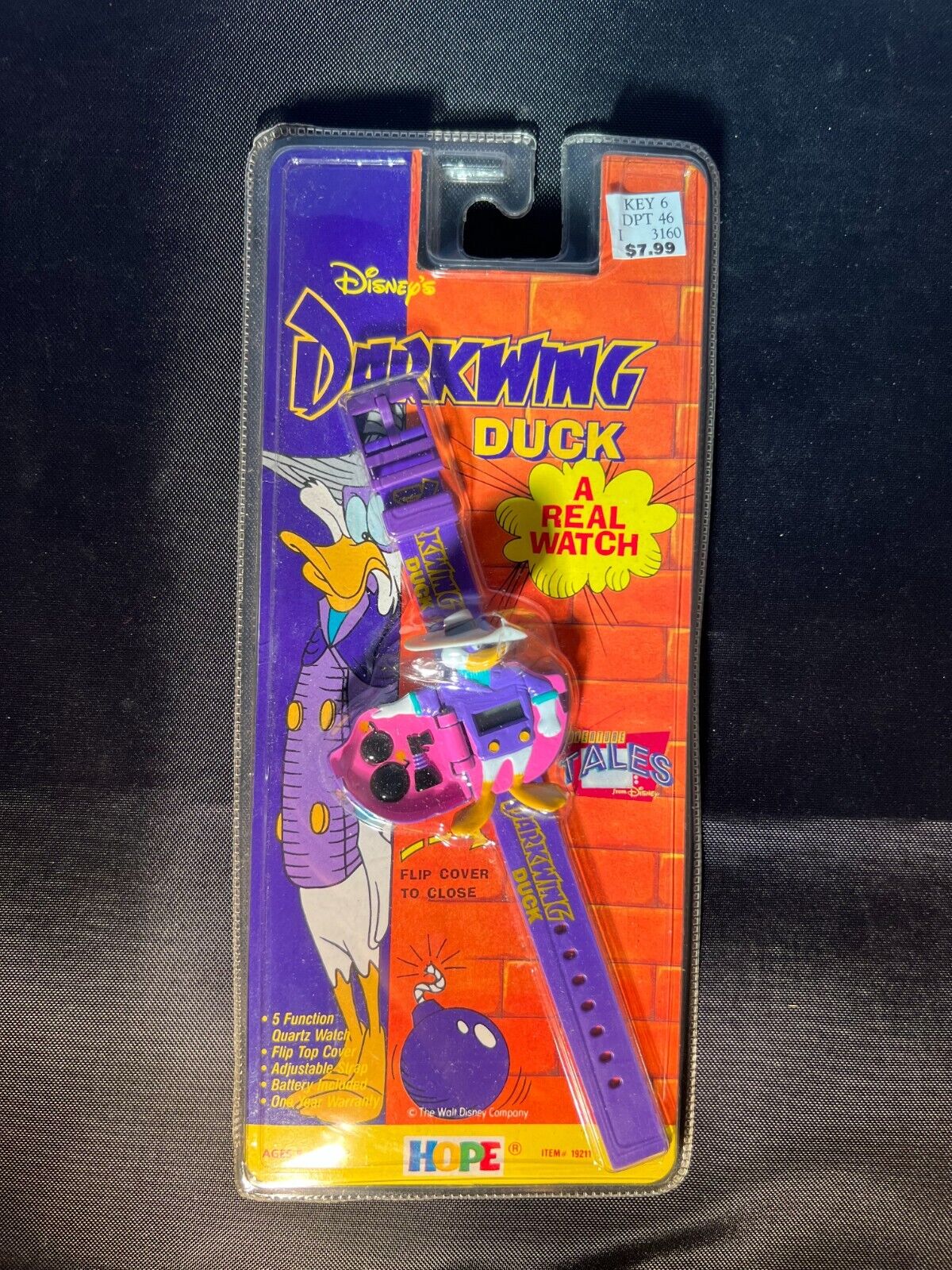 Walt Disney's Darkwing Duck Digital Watch 1991 Vintage by Hope NOS SEALED