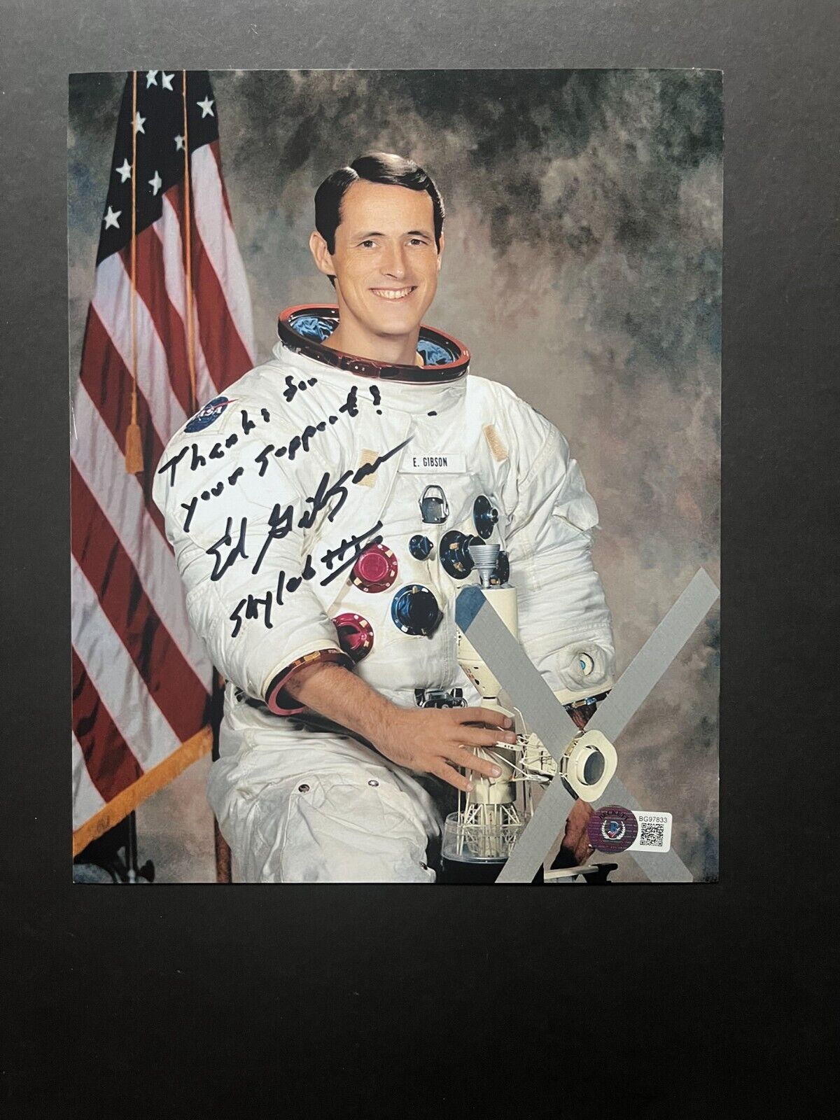 Ed Gibson Rare autographed signed astronaut NASA 8x10 photo Beckett BAS coa