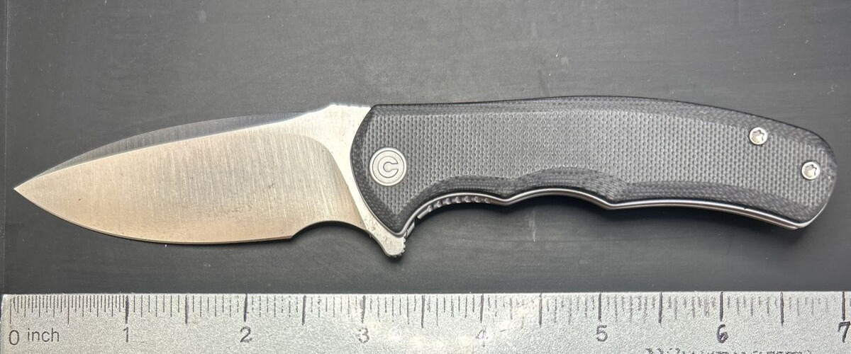 Civivi Mini Praxis Pocketknife BLK G10 Plain Edge Satin Blade Great USED EDC