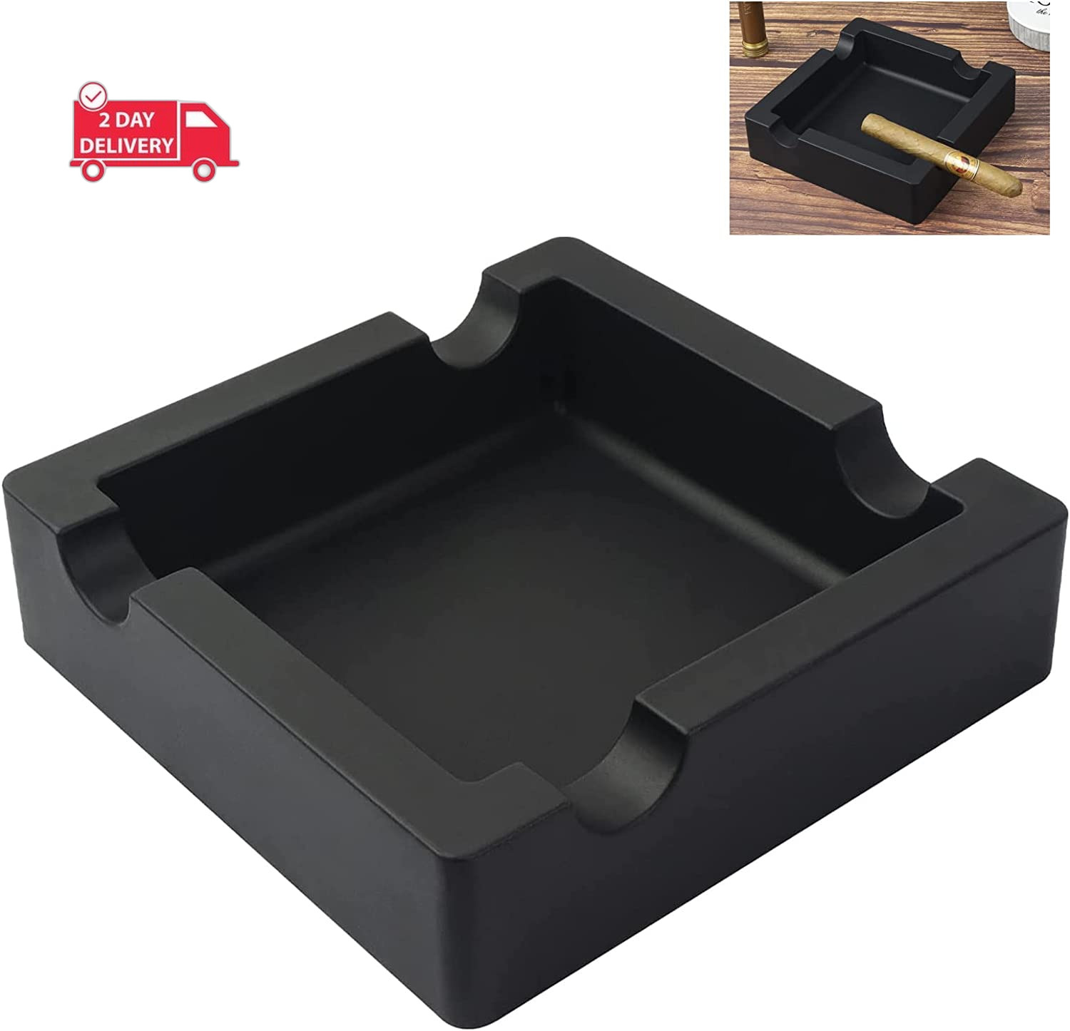 Outdoor Cigar Ashtrays Unbreakable Large Ring Gauge Silicone Ashtrays for Patio/