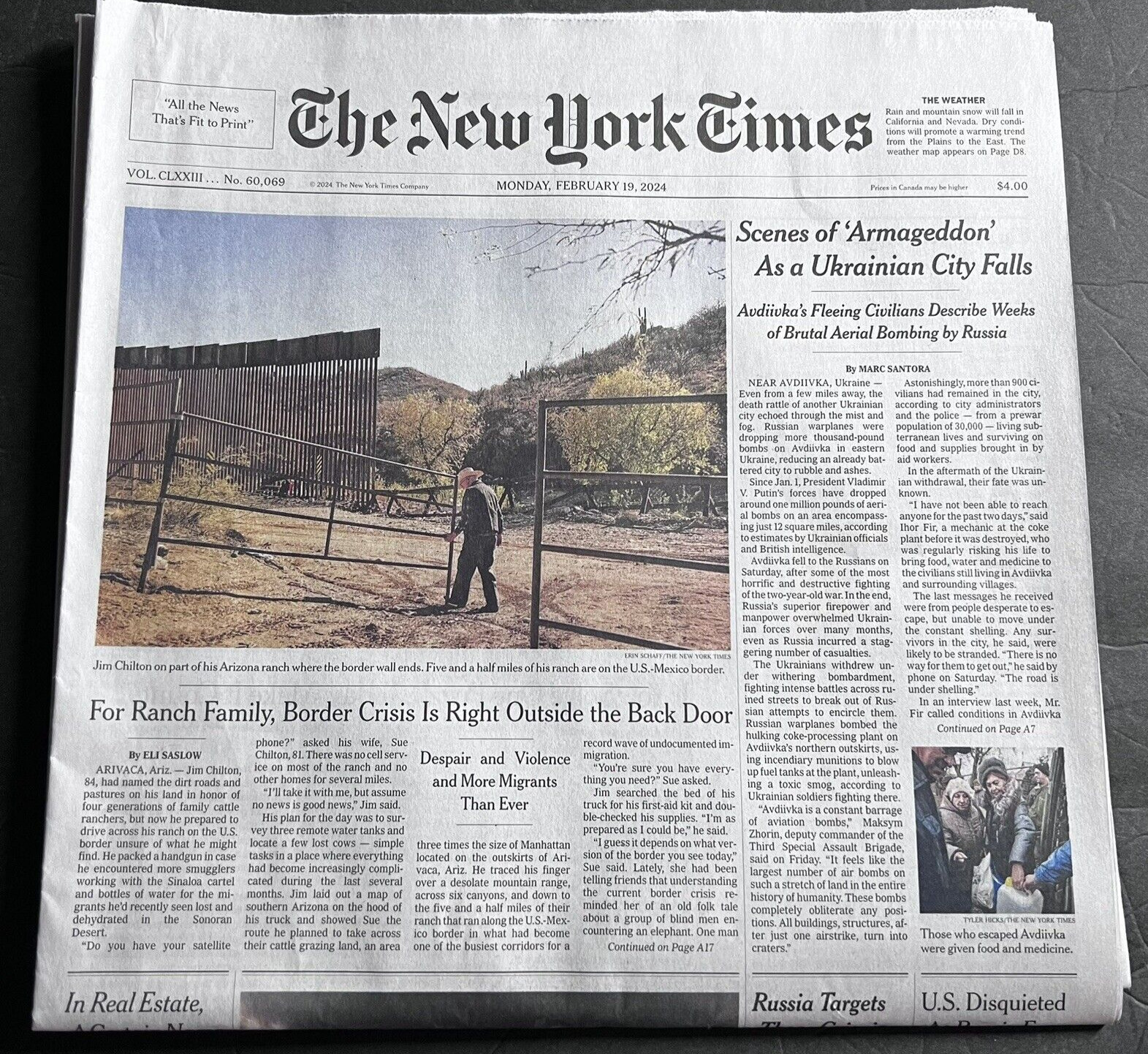 The New York Times Newspaper February 19 2024 Facial Recognition Takes Off-Pg B1