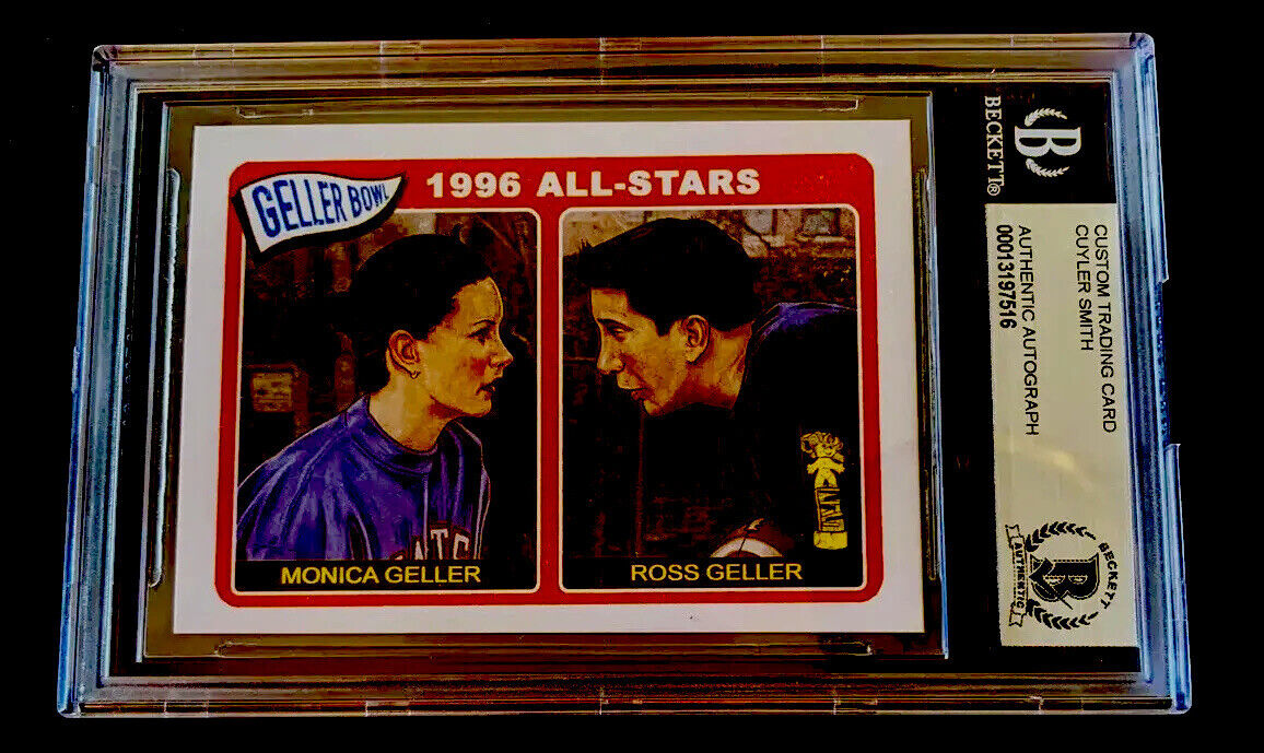MONICA AND ROSS GELLER CUYLER SMITH BGS AUTHENTIC ENCAPSULATED MINT RARE FRIENDS