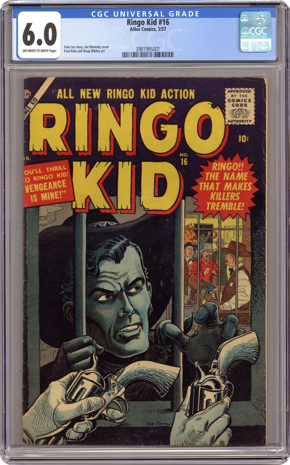 Ringo Kid Western #16 CGC 6.0 1957 3981995001