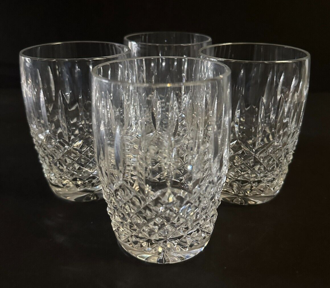 Waterford Crystal Cut Ballybay Double Old Fashioned Tumbler Glass Set of 4
