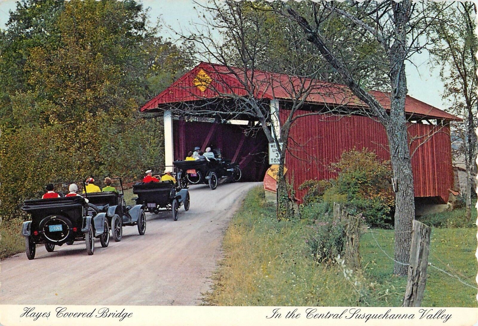 HAYES COVERED BRIDGE CENTRAL SUSQUEHANNA VALLEY Pennsylvania Postcard
