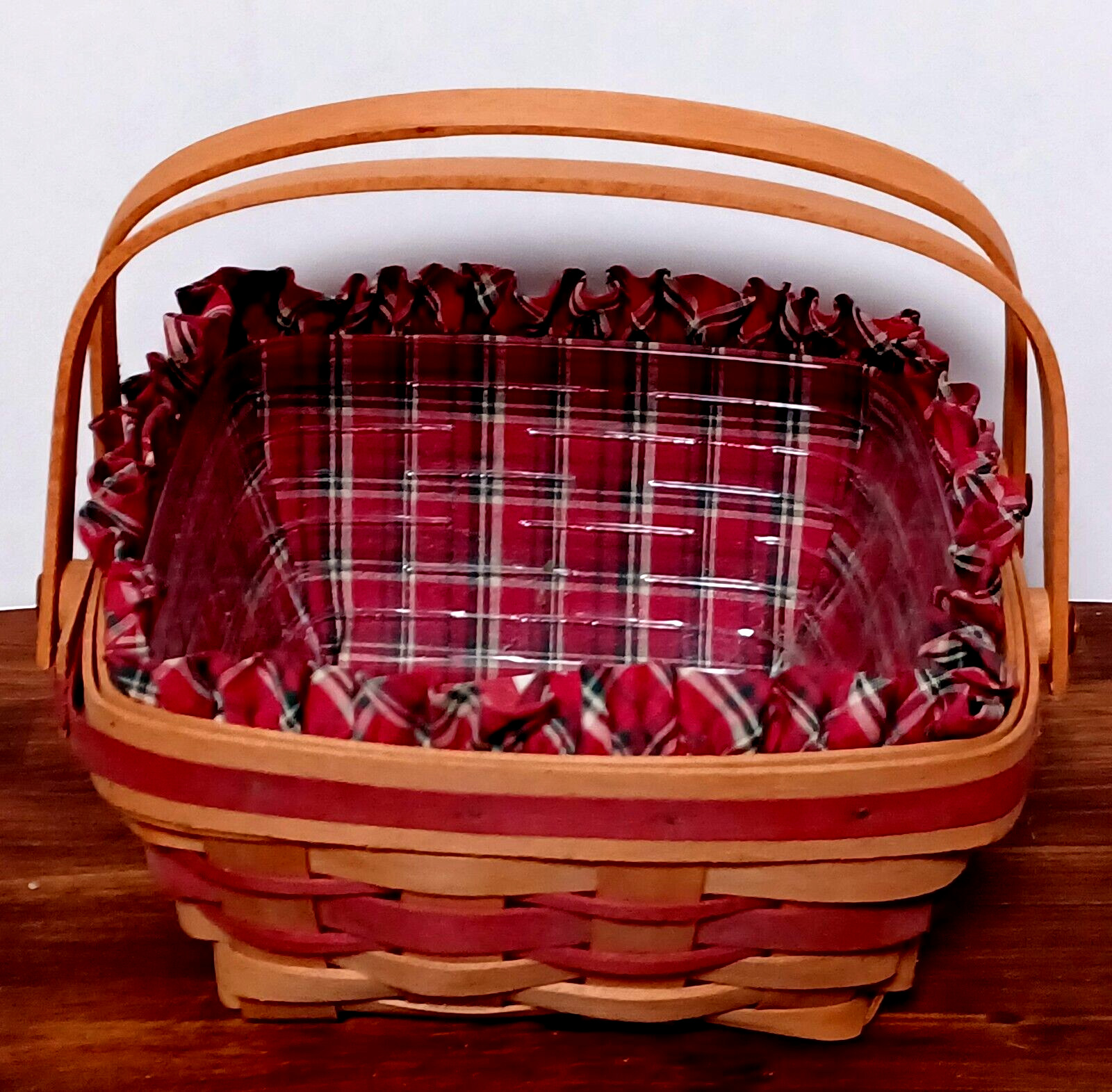 Longaberger the Bayberry Basket with Liner and Plastic Protector 1993
