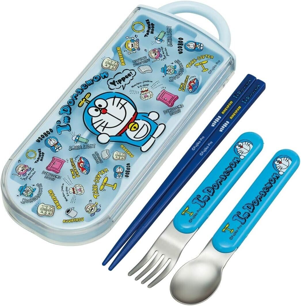Doraemon Fork Spoon Chopstick Set Lunch Travel Bento | US Seller