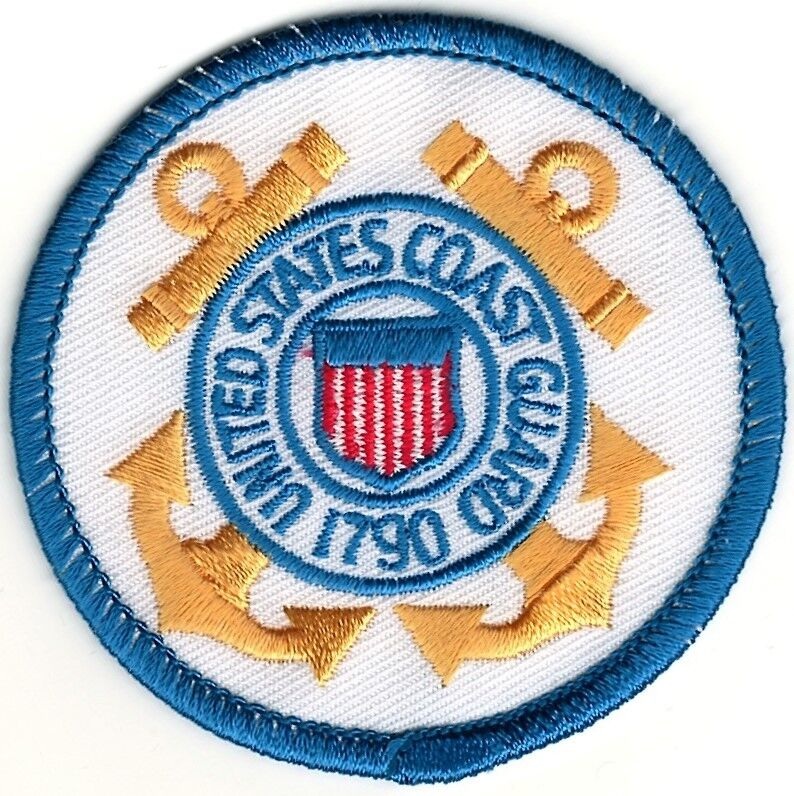 USCG United States US Coast Guard Embroidered Iron On Patch