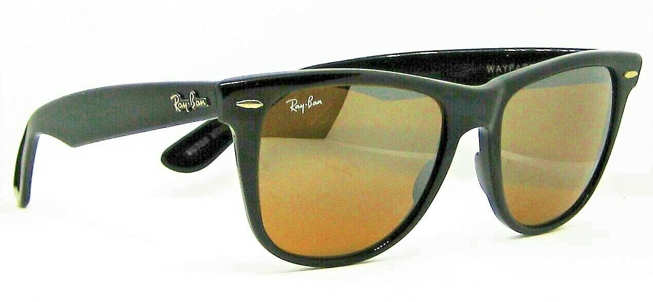  Ray-Ban USA NOS Vintage B&L Wayfarer II W0758 TGM Ebony New In Box Sunglasses