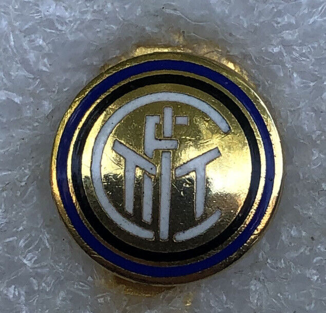 Rare Vintage pin badge ITALY FC INTERNAZIONALE MILANO ITALIA buttonhole enamel 