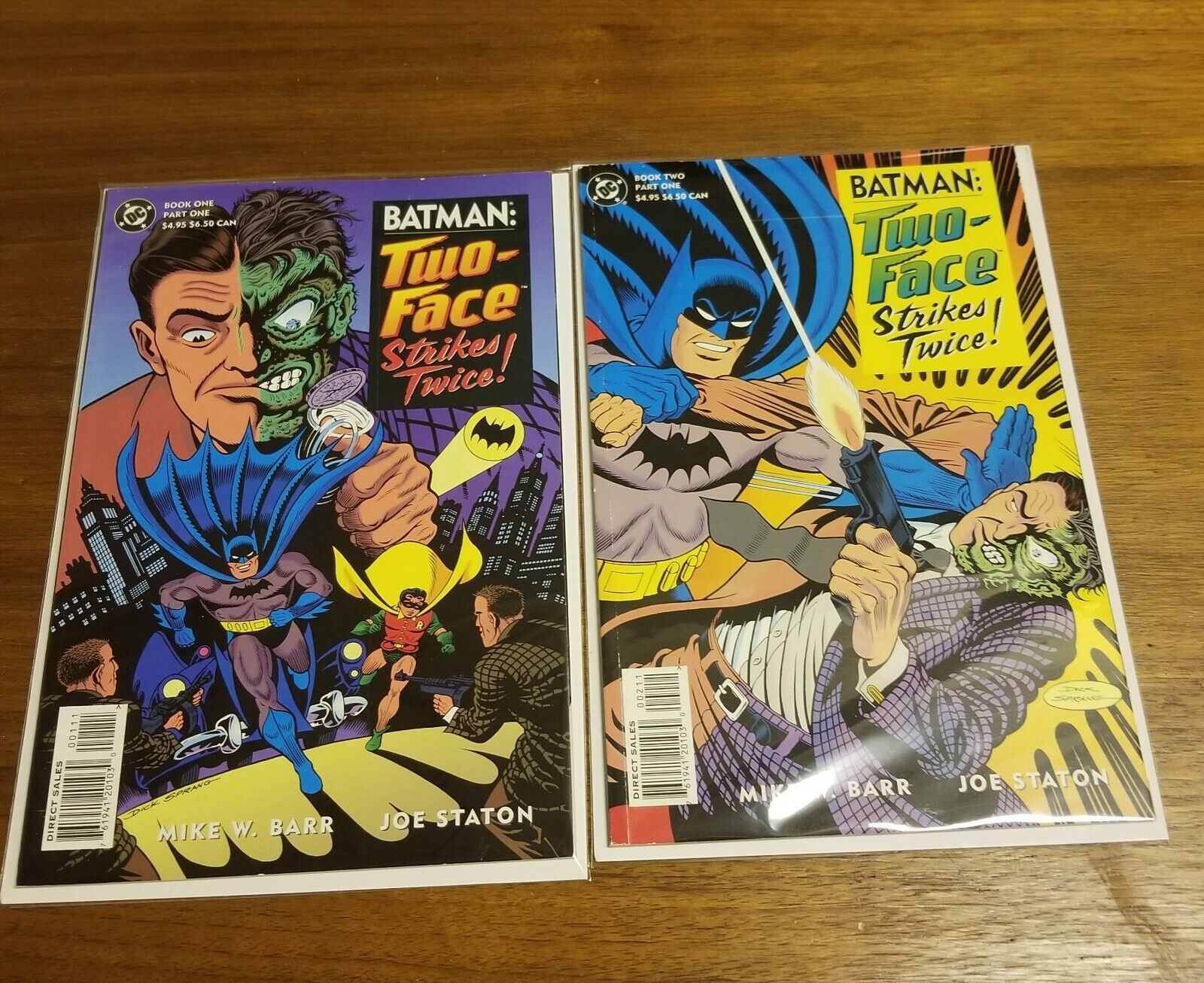 Batman: Two Face Book One  & Book Two Flip books . Complete HIGH GRADE (B3)